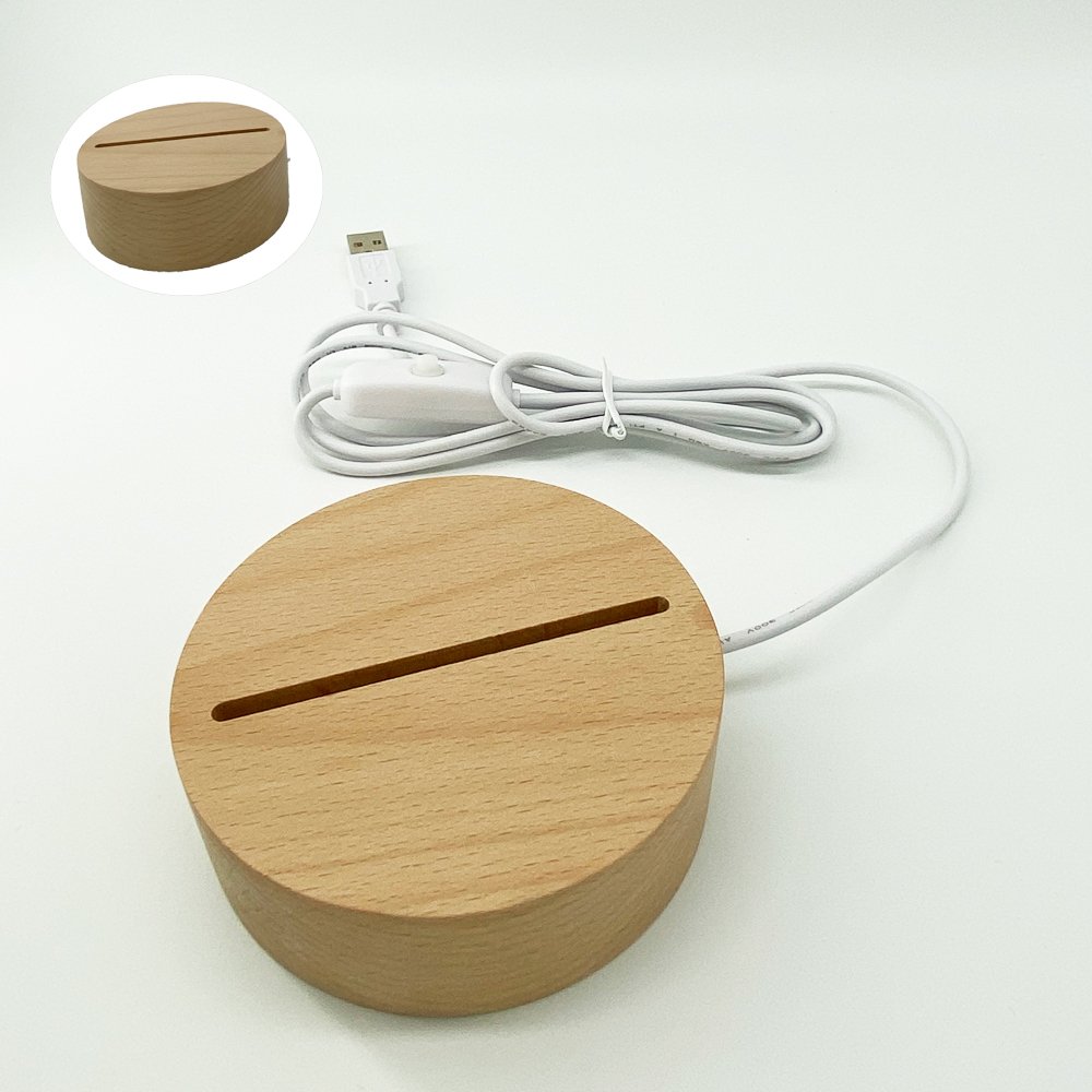 Lámpara 3D Ilusión Luz de noche Atrapasueños LED 2 textos personalizados