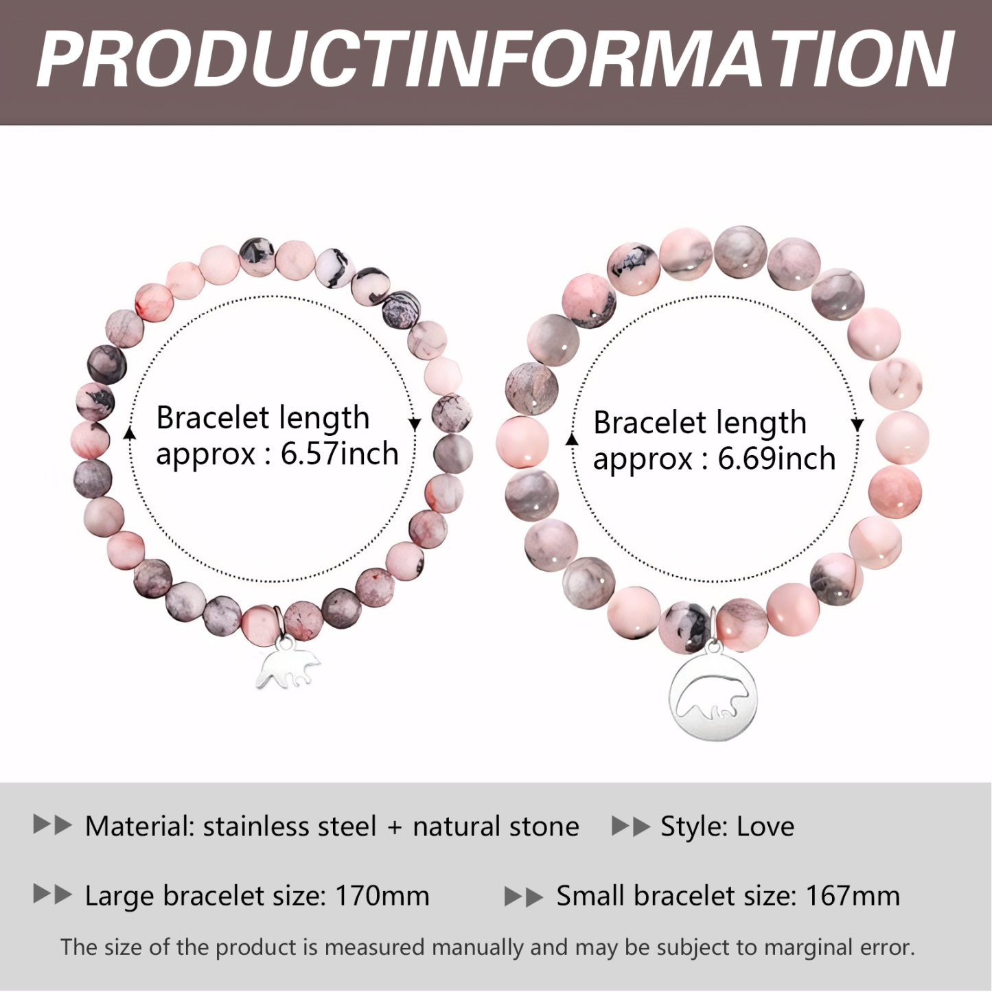 Madre e hija-Unidad de pulseras de corazón con tarjeta amorosa