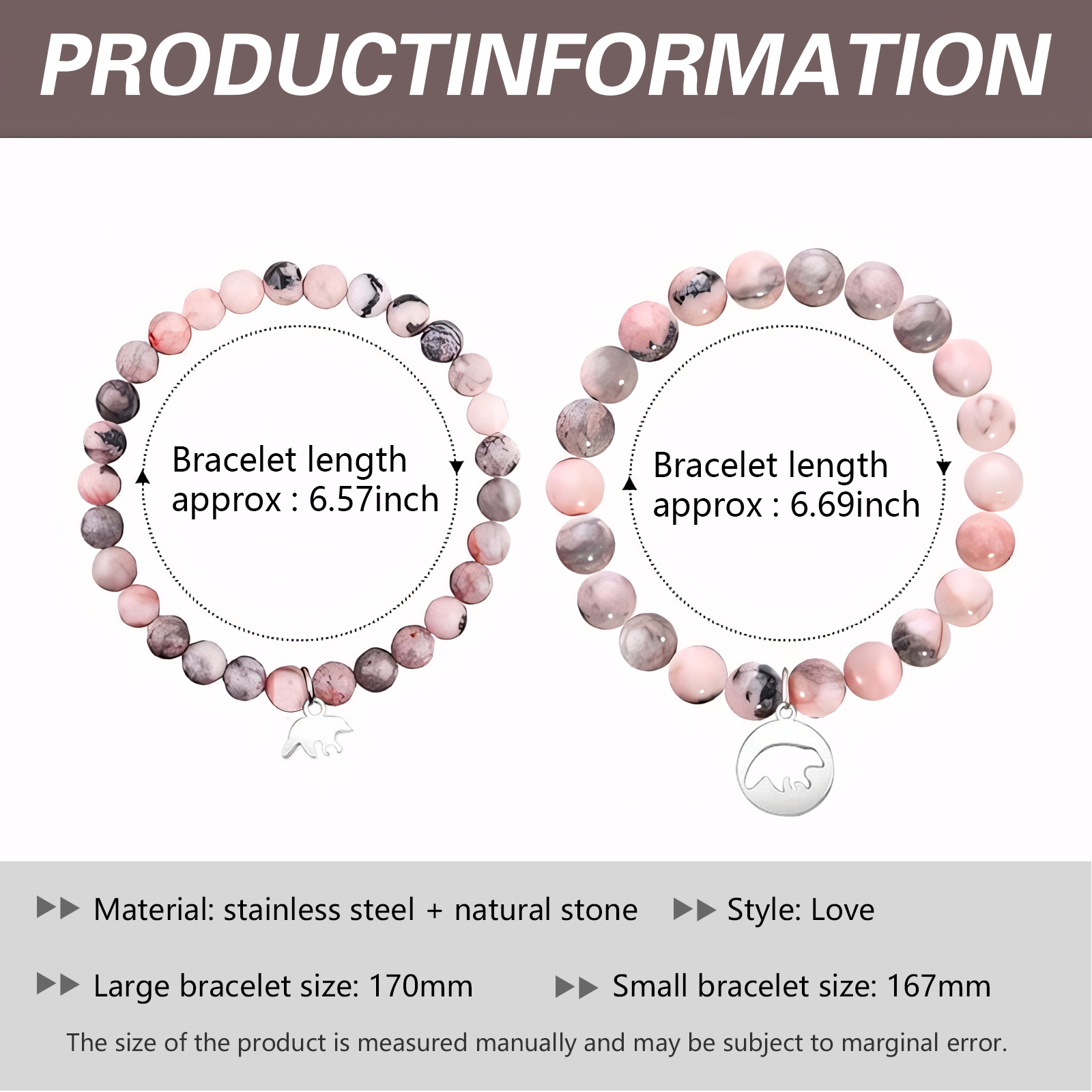 Madre e hija-Unidad de pulseras de corazón con tarjeta amorosa