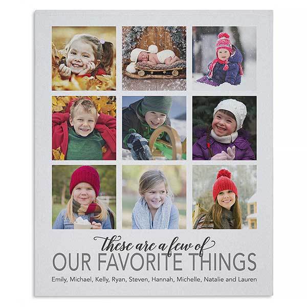 Manta Polar 9 Fotos y 3 Textos Personalizados 