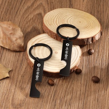 Llavero de código de Spotify personalizado llavero de música para pareja