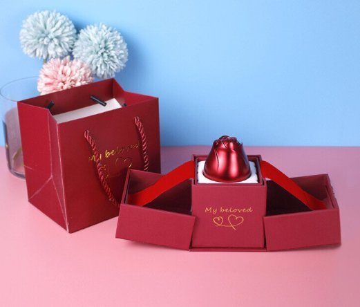 Caja de regalo caja de joya rosa eterna-Jessemade ES