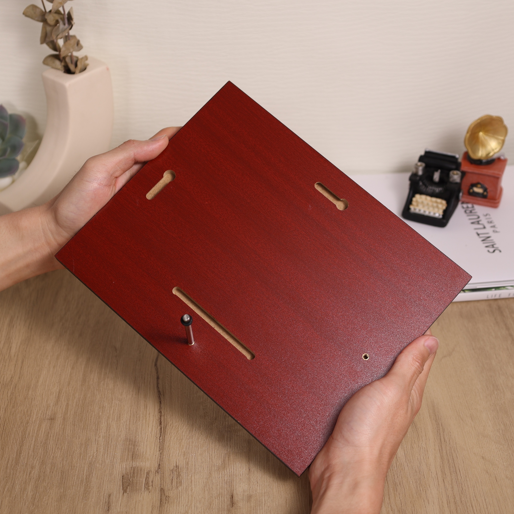 A mi familia-Lámina marco de madera Árbol de la Vida 6 nombres personalizados-Jessemade ES