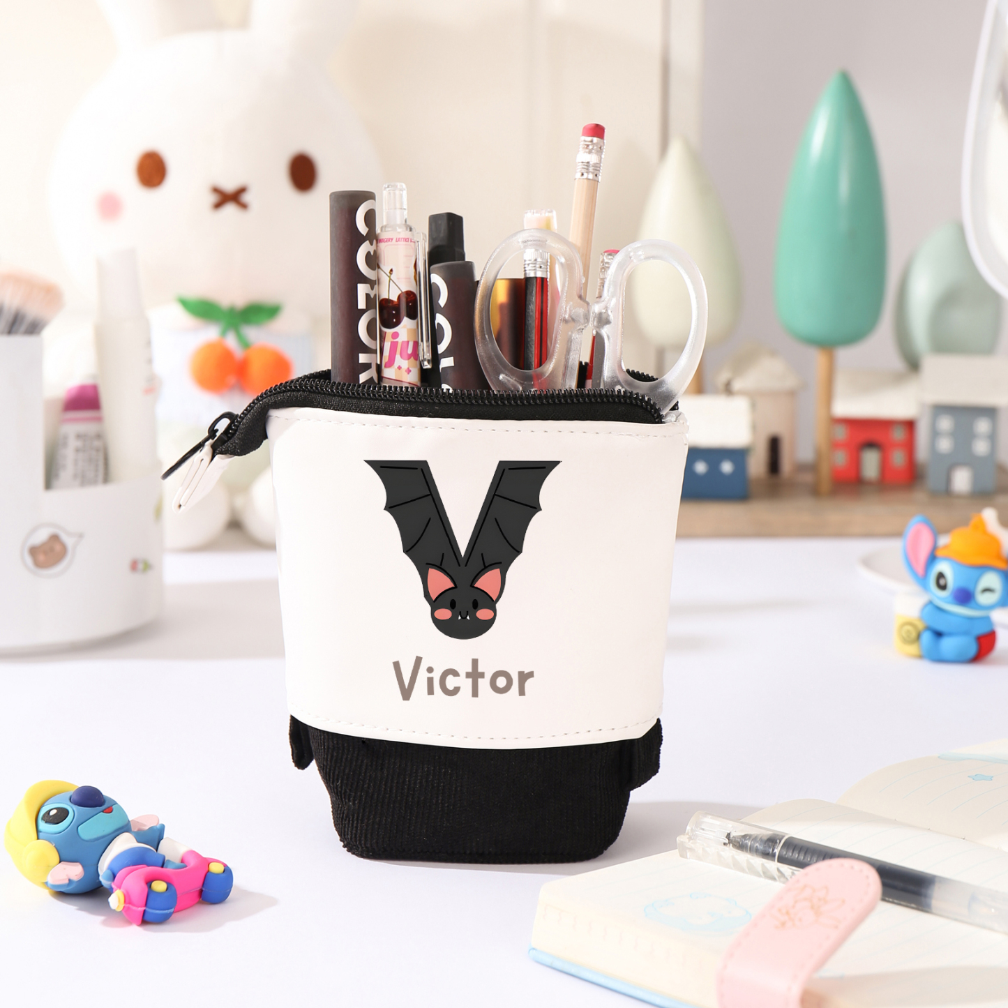 Estuche personalizado con nombre y letra para niños