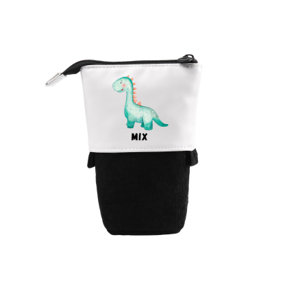 Estuche personalizado con nombre con diseños coloridos de dinosaurio para niños