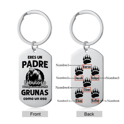 A mi papá-Llavero 1-7 Nombres Personalizados PADRE FABULOSO-Jessemade ES