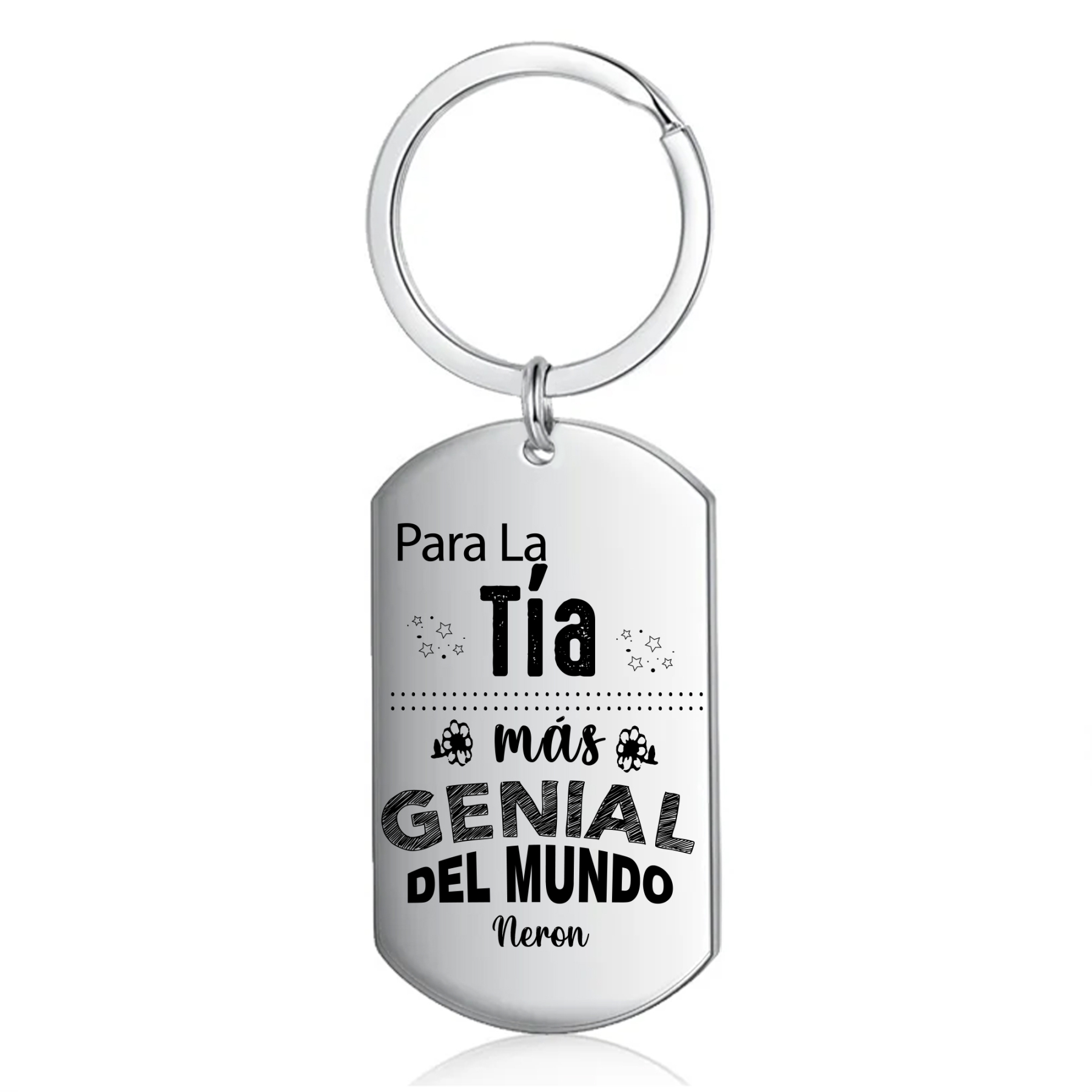 A mi tía - Llavero PARA LA TÍA MÁS GENIAL DEL MUNDO 1 nombre personalizado-Jessemade ES