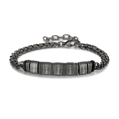 2-5 Nombres Personalizados Pulsera de Cadena Aros Personalizados de Nombres de Acero Inoxidable-Jessemade ES