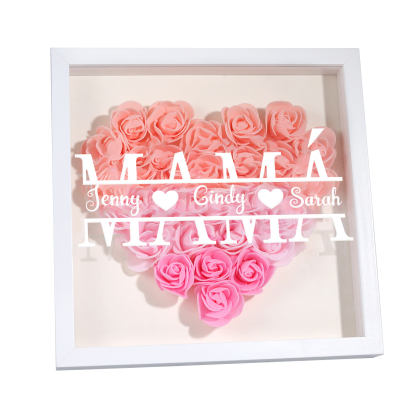 Adorno de madera de flores personalizado con 1 nombre y 1 texto-Jessemade ES