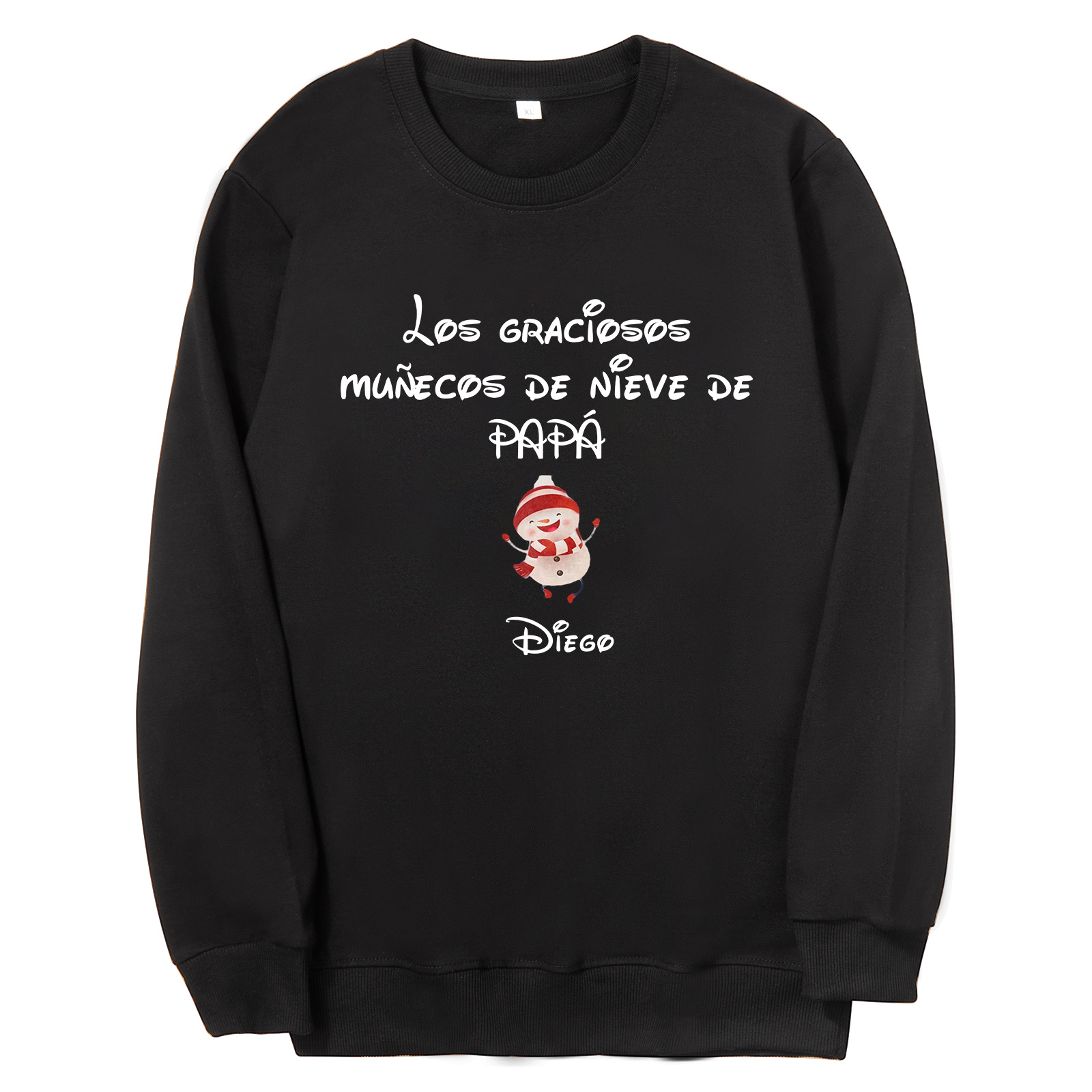 Familia-Sudadera "Muñecos de nieve" 2 nombres personalizados-Jessemade ES
