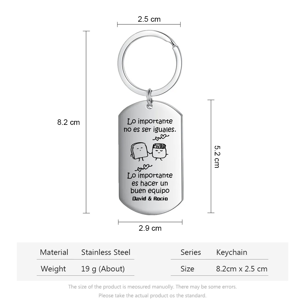 Llavero personalizado con 2 nombres para pareja-Jessemade ES