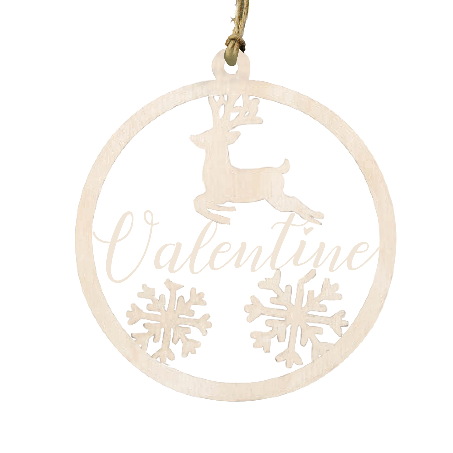 Navidad-Ornamento navideño con reno o cascabel con 1 nombre personalizado