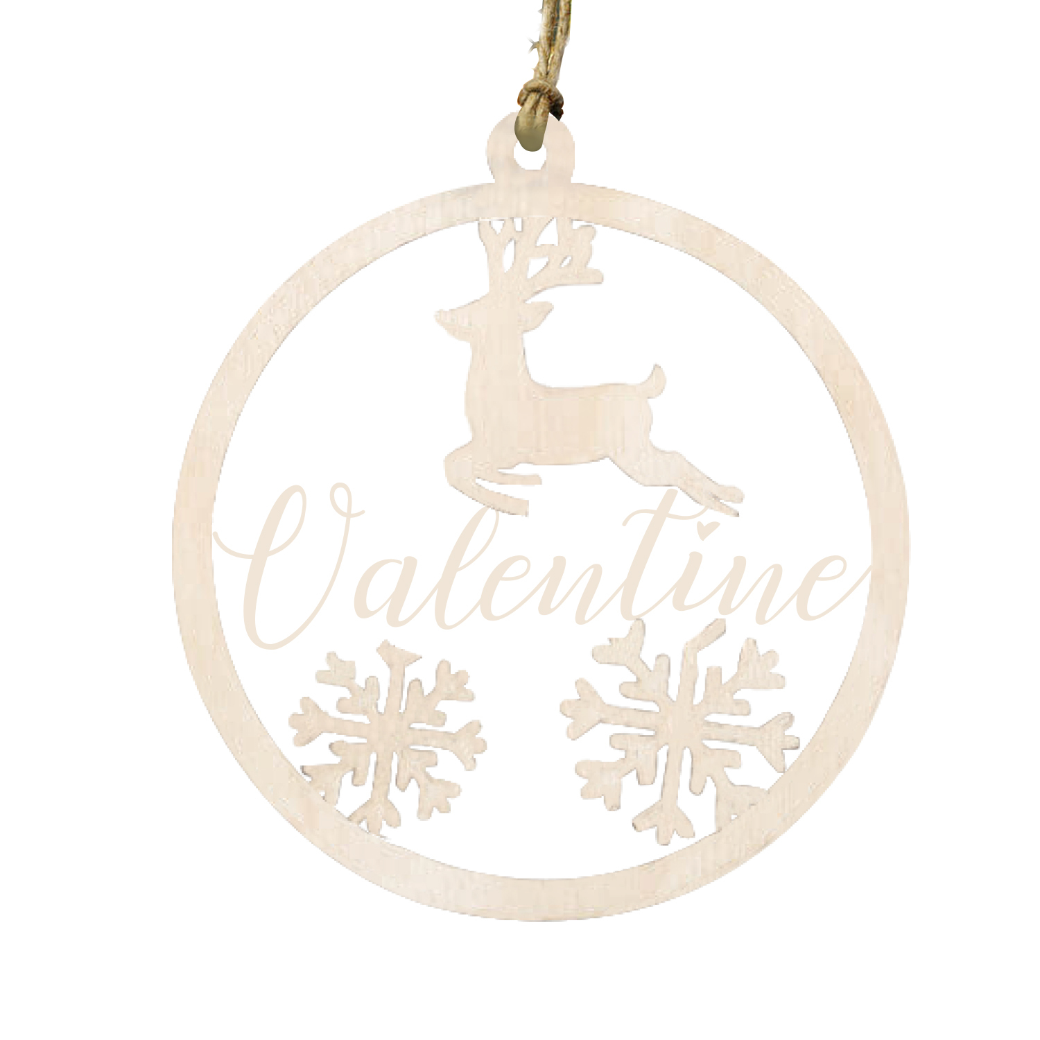 Navidad-Ornamento navideño con reno o cascabel con 1 nombre personalizado