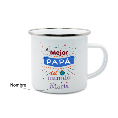 Taza para papá con 1 nombre personalizado-Jessemade ES