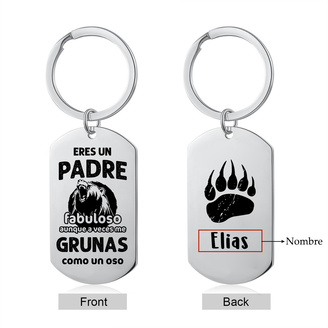 A mi papá-Llavero 1-7 Nombres Personalizados PADRE FABULOSO-Jessemade ES