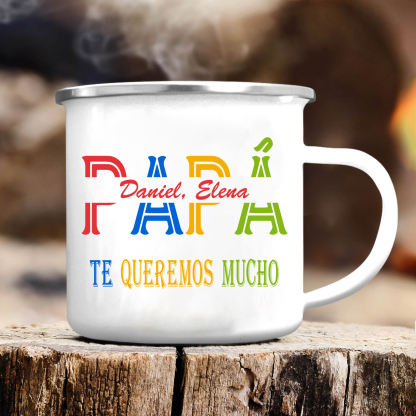 Taza para papá con 1 texto personalizado-Jessemade ES