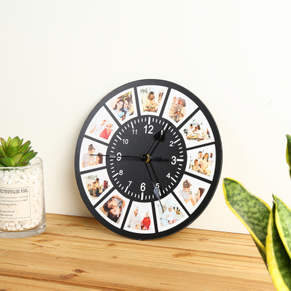 Reloj de Pared Personalizado con 12 Fotos para Familiares o Pareja | Jessemade
