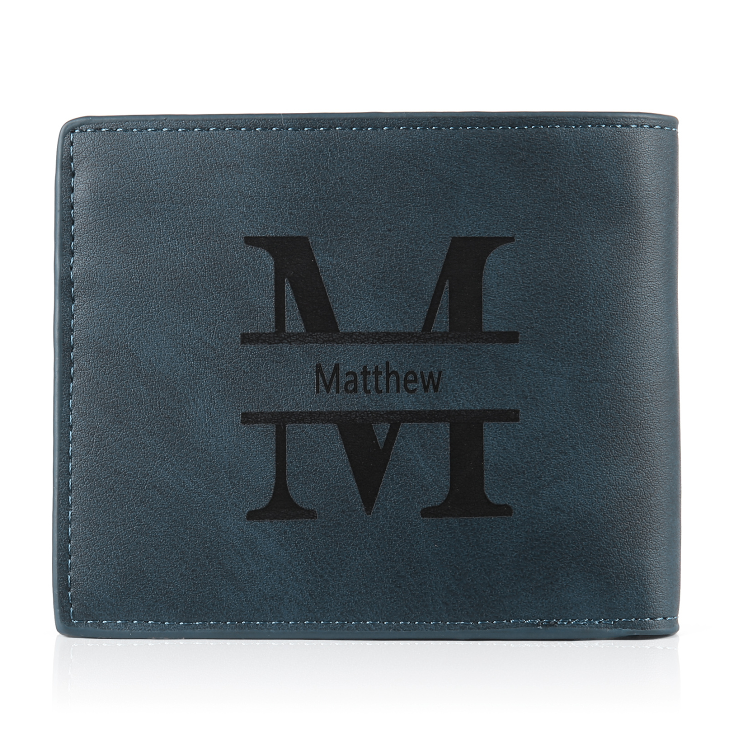 Cartera, billetera personalizada con 1 foto, 1 nombre y 1 letra monedero para hombre-Jessemade ES