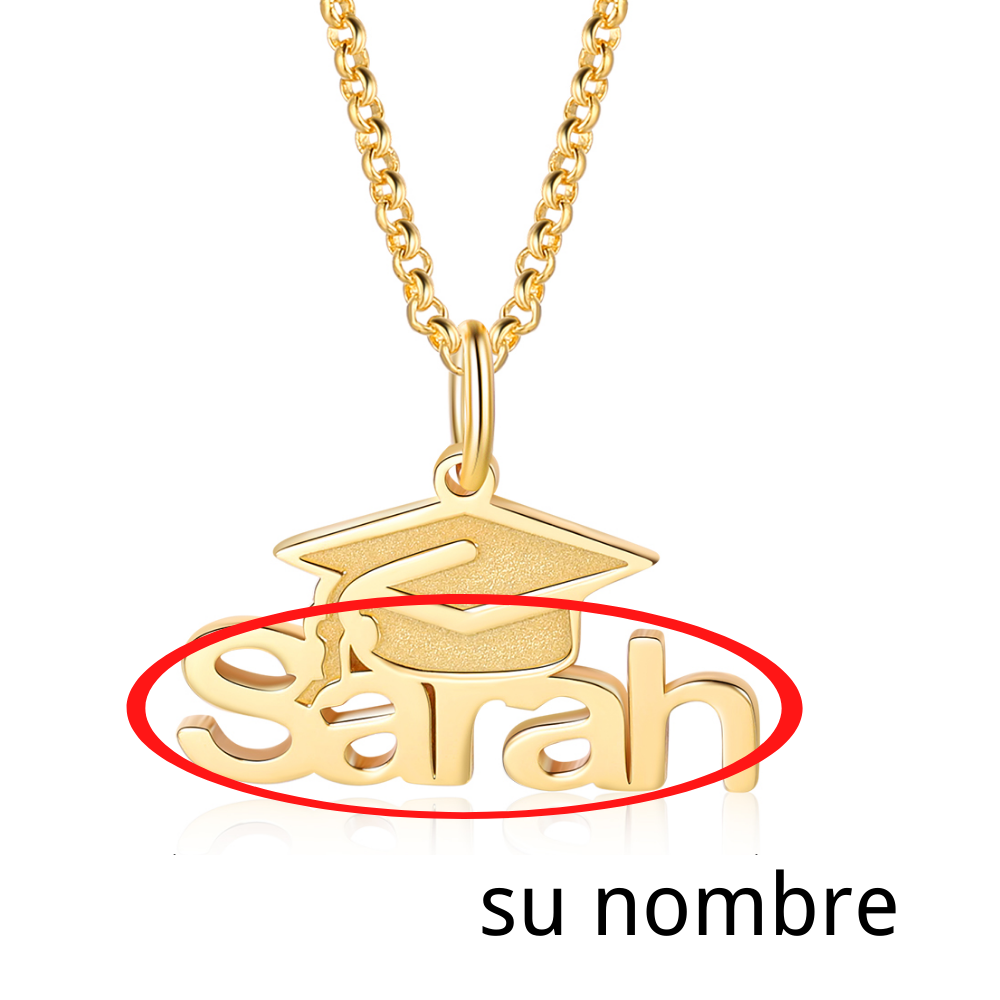 Collar de gorro de graduación personalizado con 1 nombre