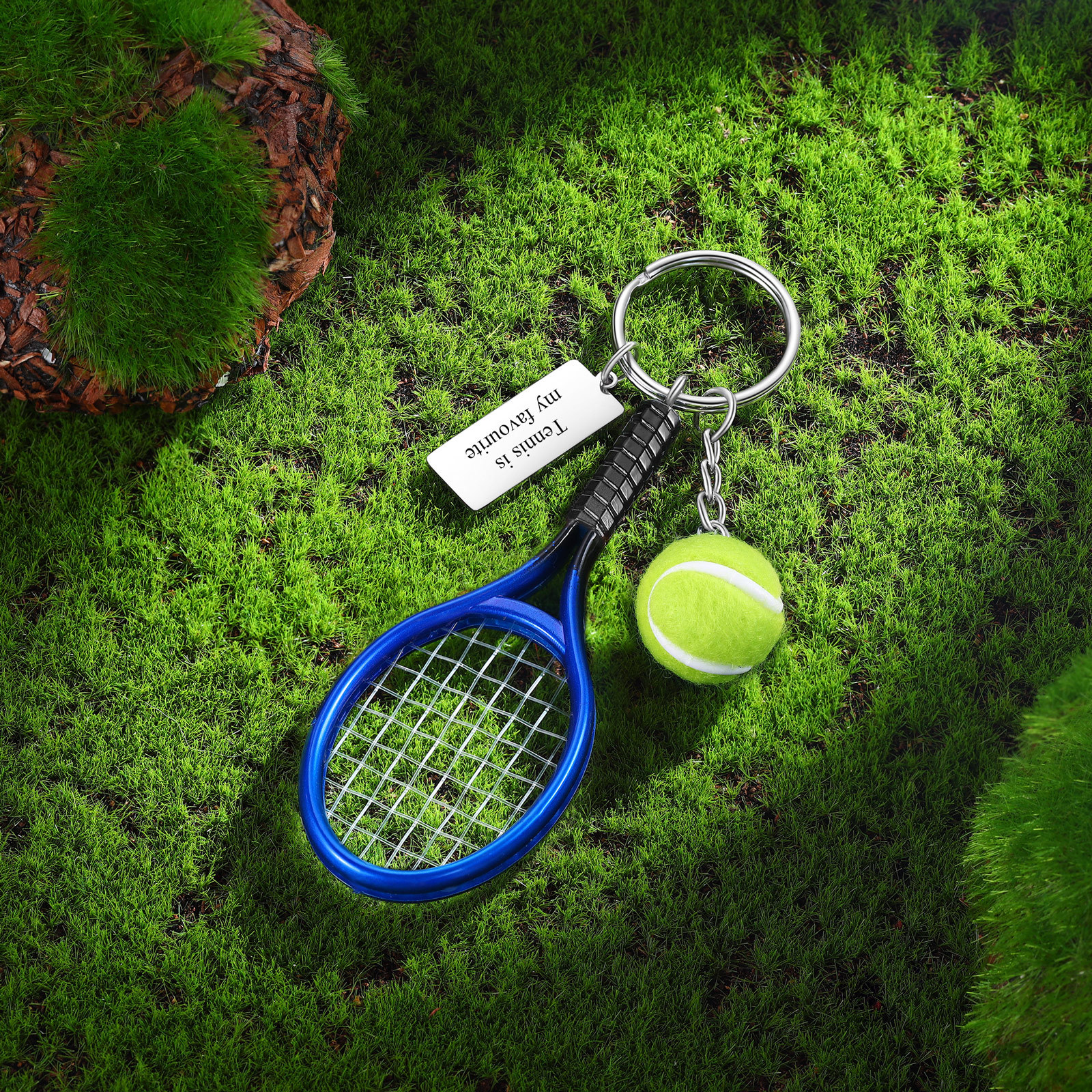 Etiqueta con texto personalizado para mochila, llavero de tenis