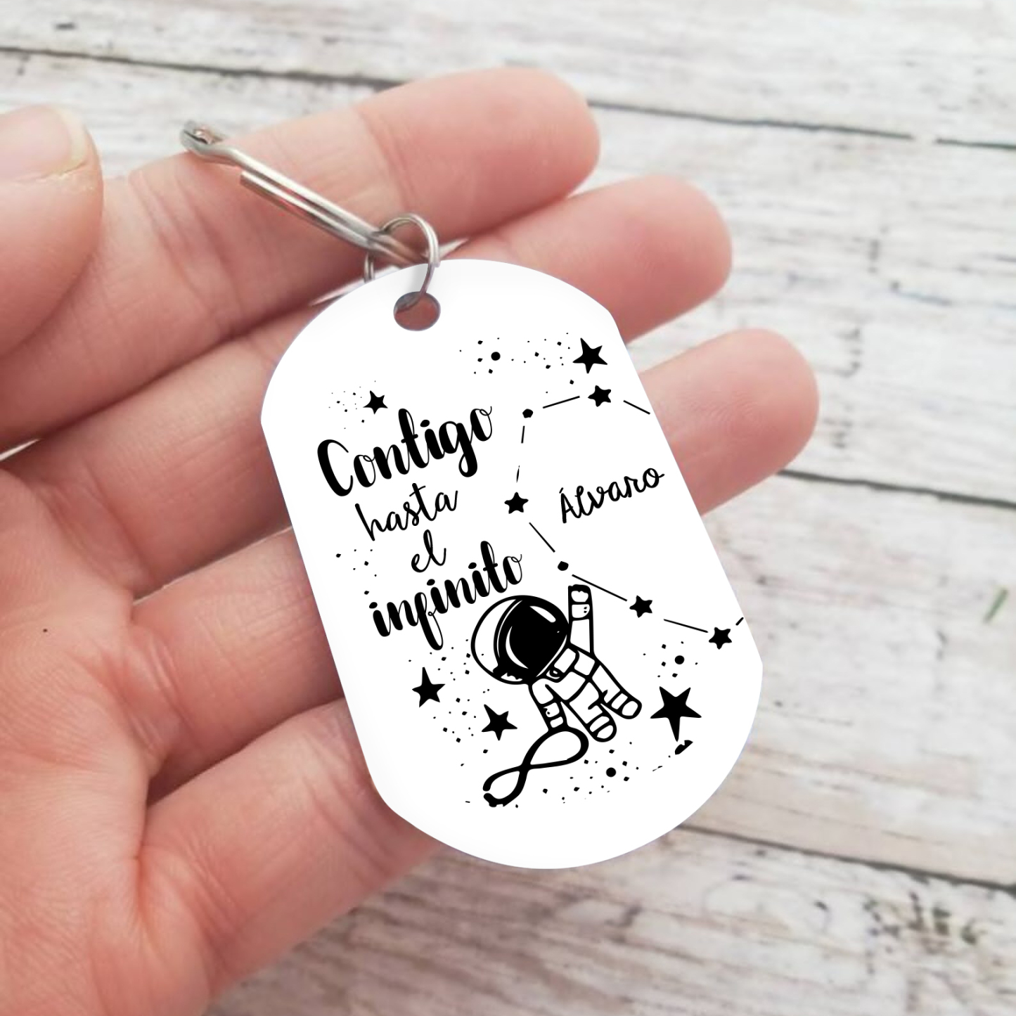 Llavero personalizado con 2 nombres para pareja unidad de llaveros-Jessemade ES