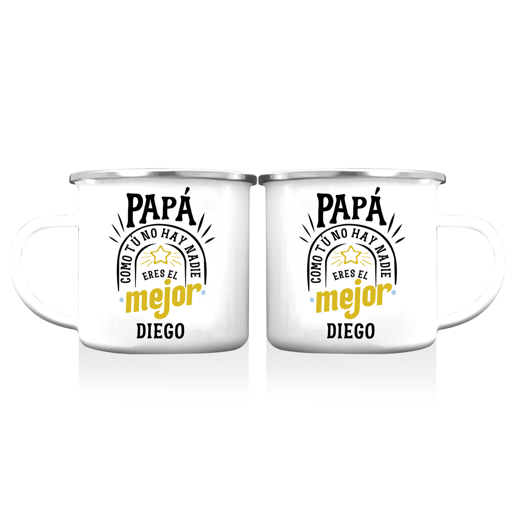 Taza para papá con 1 nombre personalizado-Jessemade ES