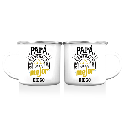 Taza para papá con 1 nombre personalizado-Jessemade ES