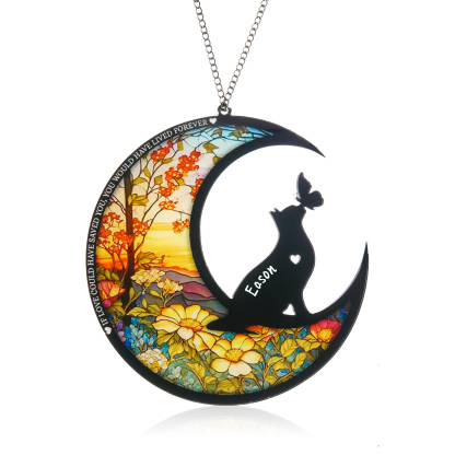 Navidad-Silueta de Perro o Gato Ornamento Navideño 1 nombre personalizado