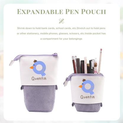 Estuche personalizado con nombre y letra para niños