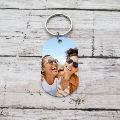 A mi amiga - Llavero con 2 nombres personalizados con foto-Jessemade ES