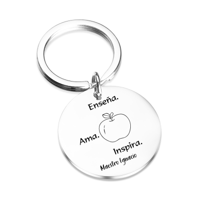 Llavero personalizado con el nombre del maestro-Jessemade ES
