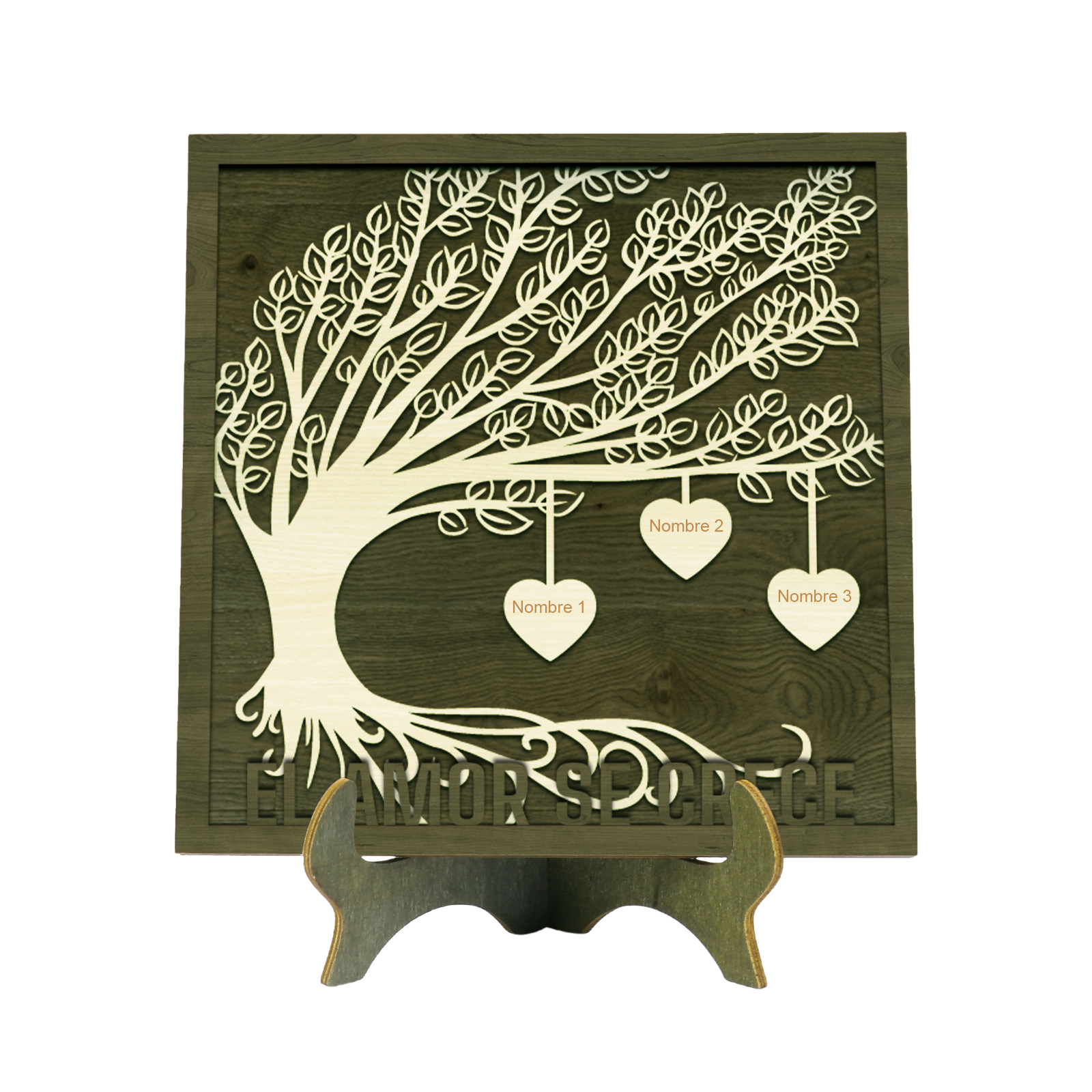 A mi mamá/abuela-Adorno 2-8 nombres personalizados decoración de madera árbol de la vida-Jessemade ES