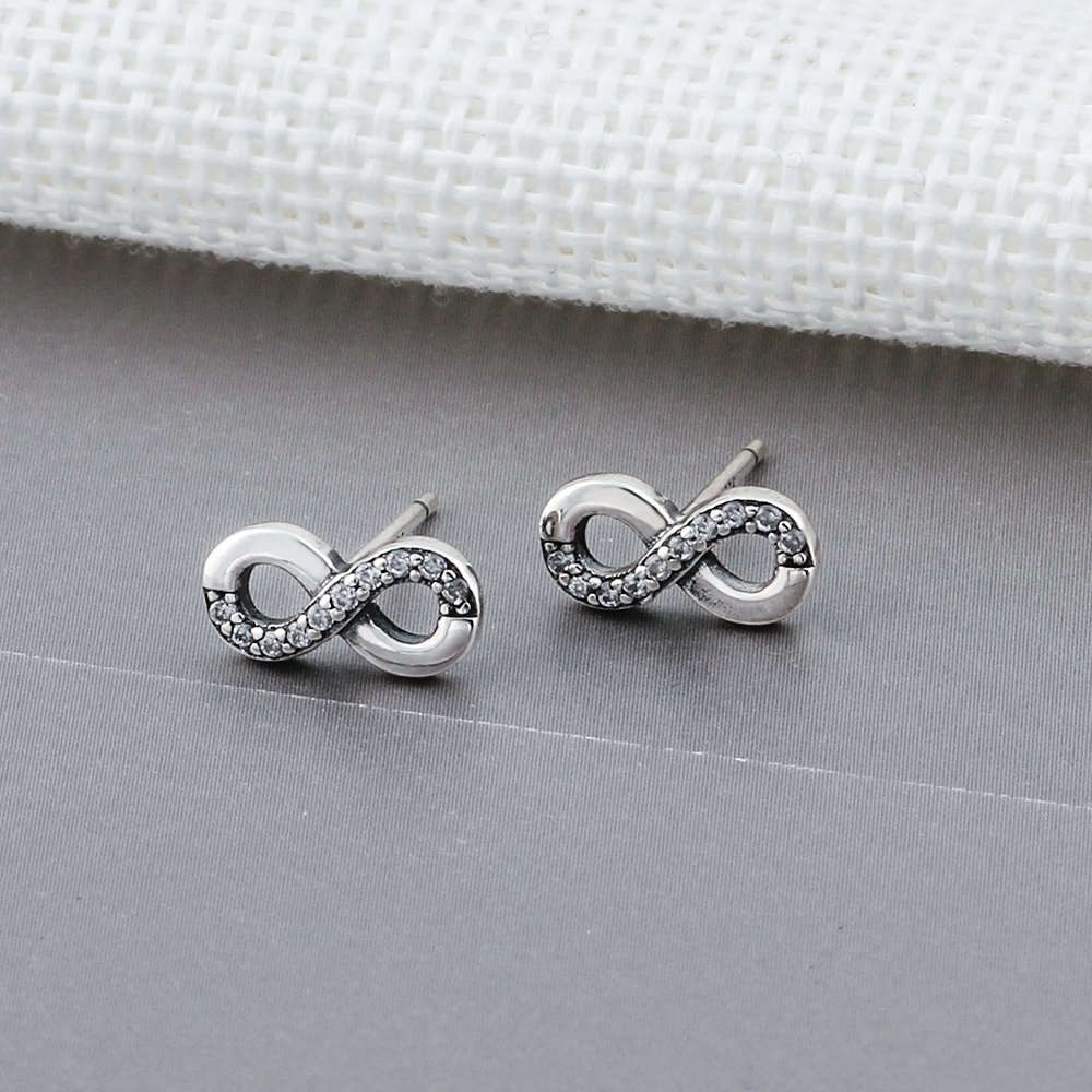 Pendientes elegantes de infinito aretes-Jessemade ES