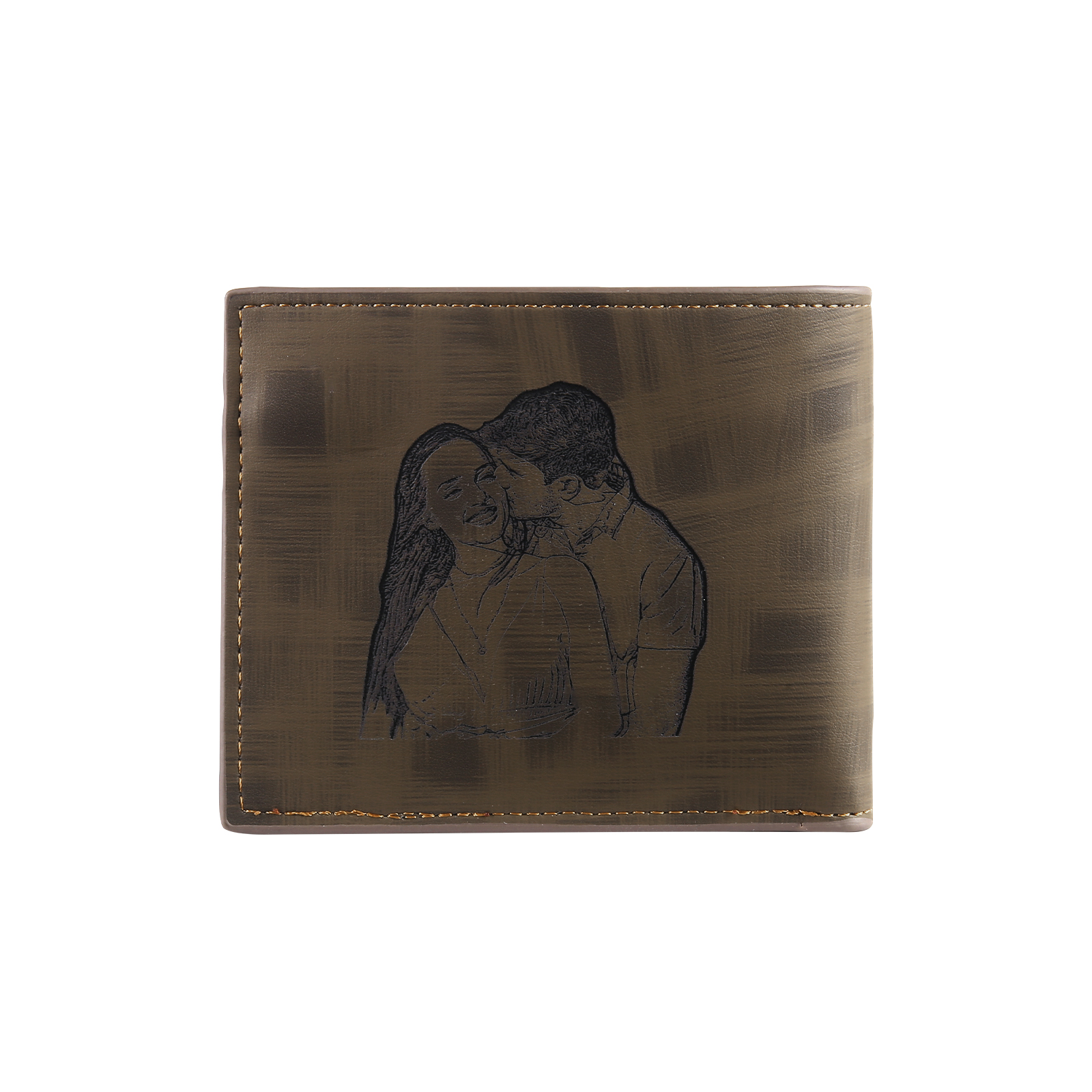 Cartera, billetera personalizada con 1 foto, 1 nombre y 1 letra monedero para hombre-Jessemade ES