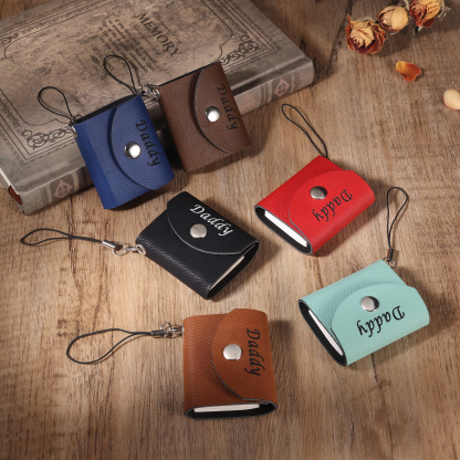 Llavero mini álbum para cinco fotos 1 nombre personalizado-Jessemade ES