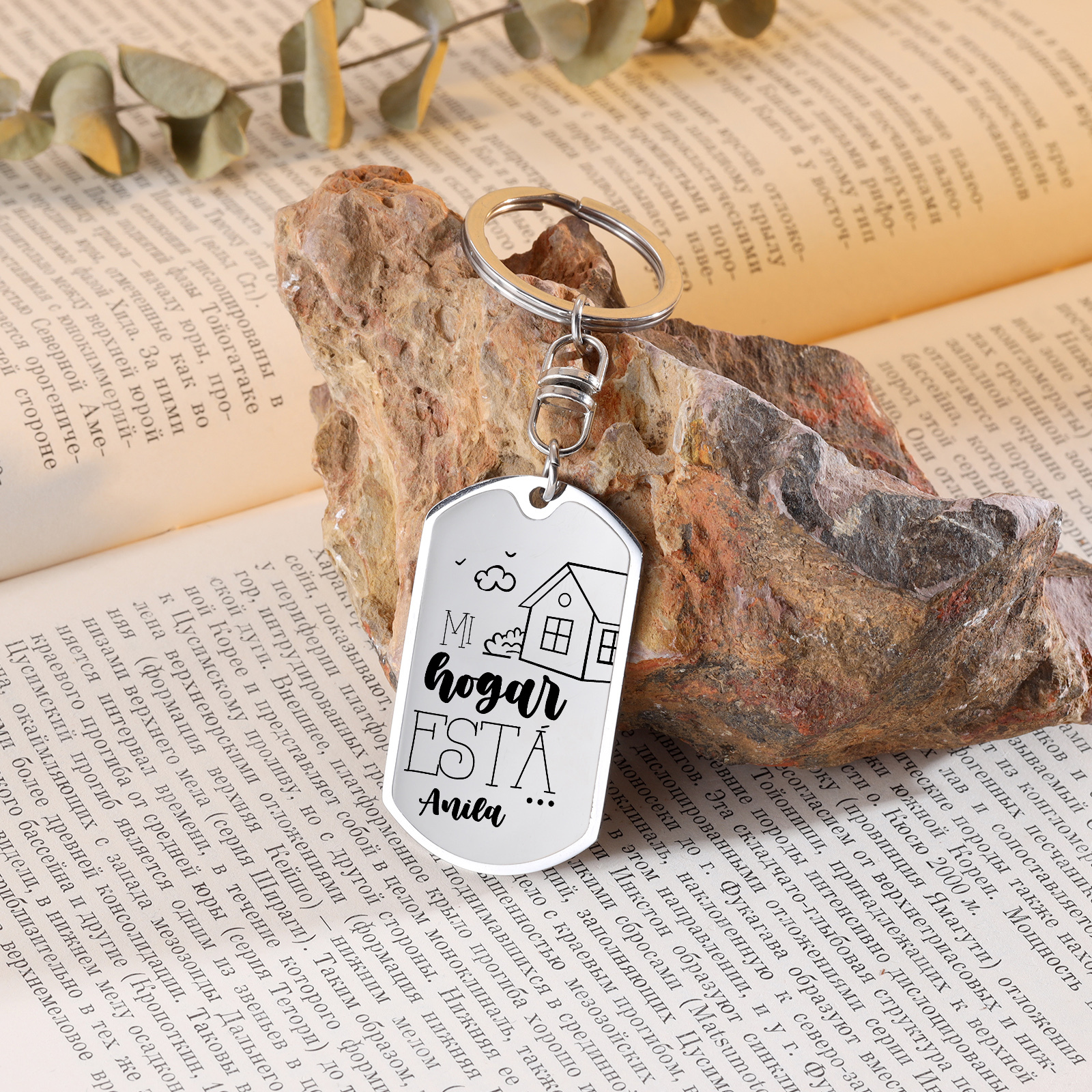 Llavero personalizado con 1 nombre para pareja unidad de llaveros-Jessemade ES