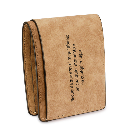 A mi abuelo-Cartera 2-5 nombres personalizados billetera clásica puño con puño -Jessemade ES