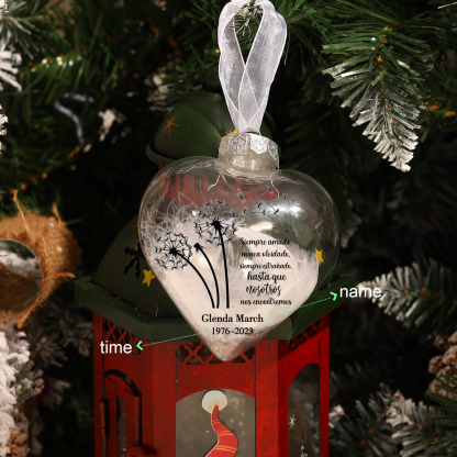 Bola navideña conmemorativa Adorno de Navidad 1 nombre y años personalizados con pluma -Jessemade ES