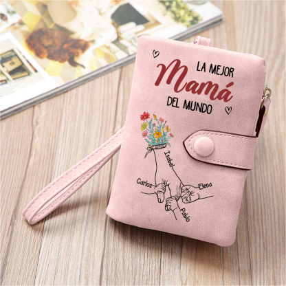 Cartera Personalizada «Le Mejor Mamá / Abuela del Mundo» con los Nombres de los Niños