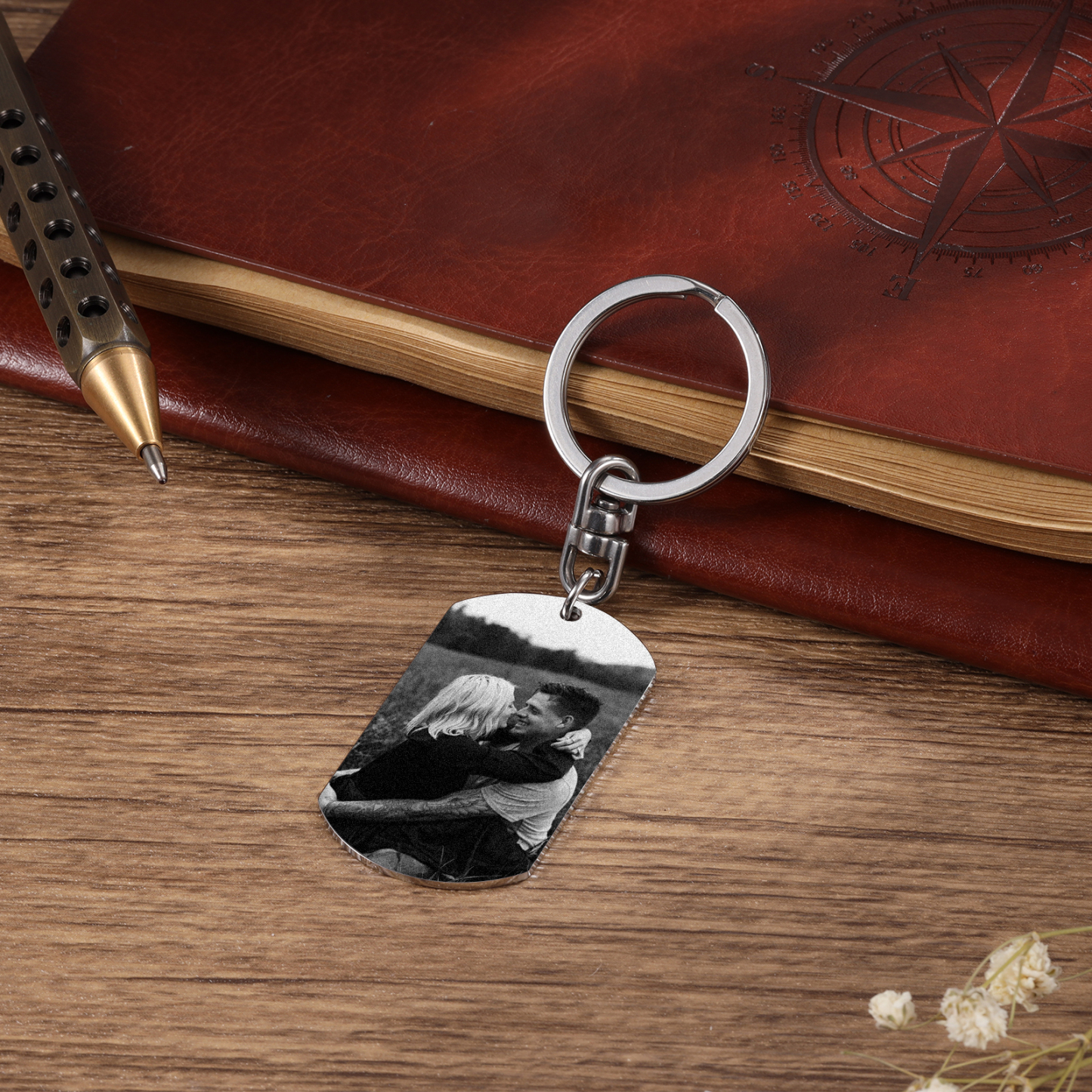 Llavero para pareja personalizado con 1 foto -Jessemade ES