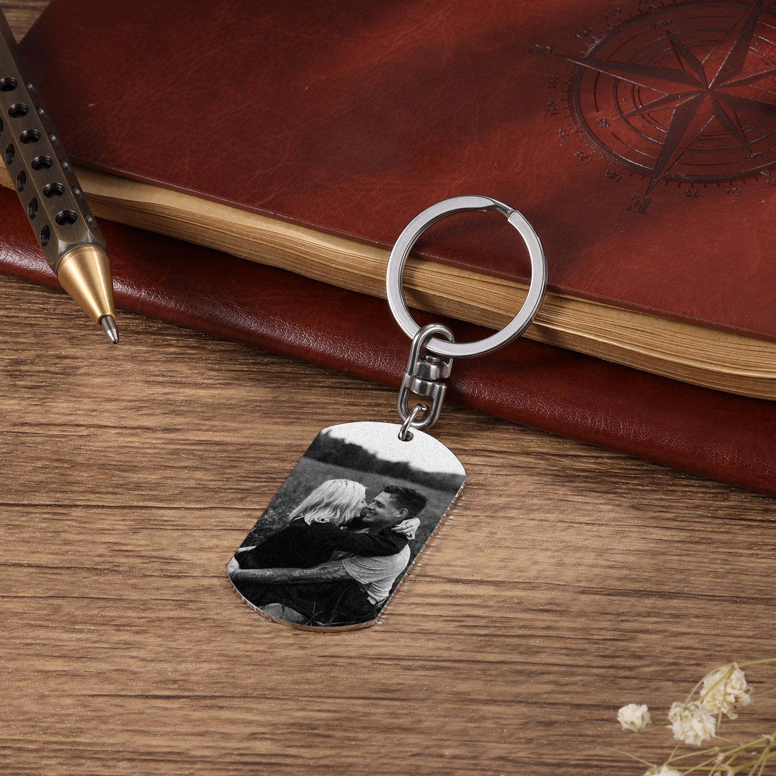 Llavero para pareja personalizado con 1 foto -Jessemade ES