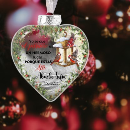 Bola navideña conmemorativa Adorno de Navidad 2 textos personalizados con pluma -Jessemade ES