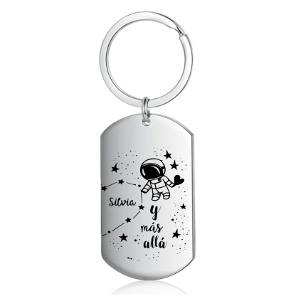 Llavero personalizado con 2 nombres para pareja unidad de llaveros-Jessemade ES