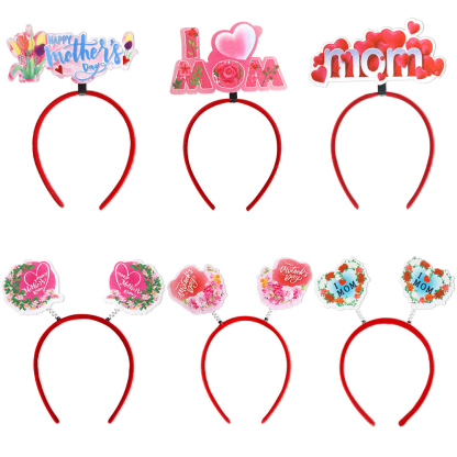 Diadema con adornos de flor/corazón-Jessemade ES