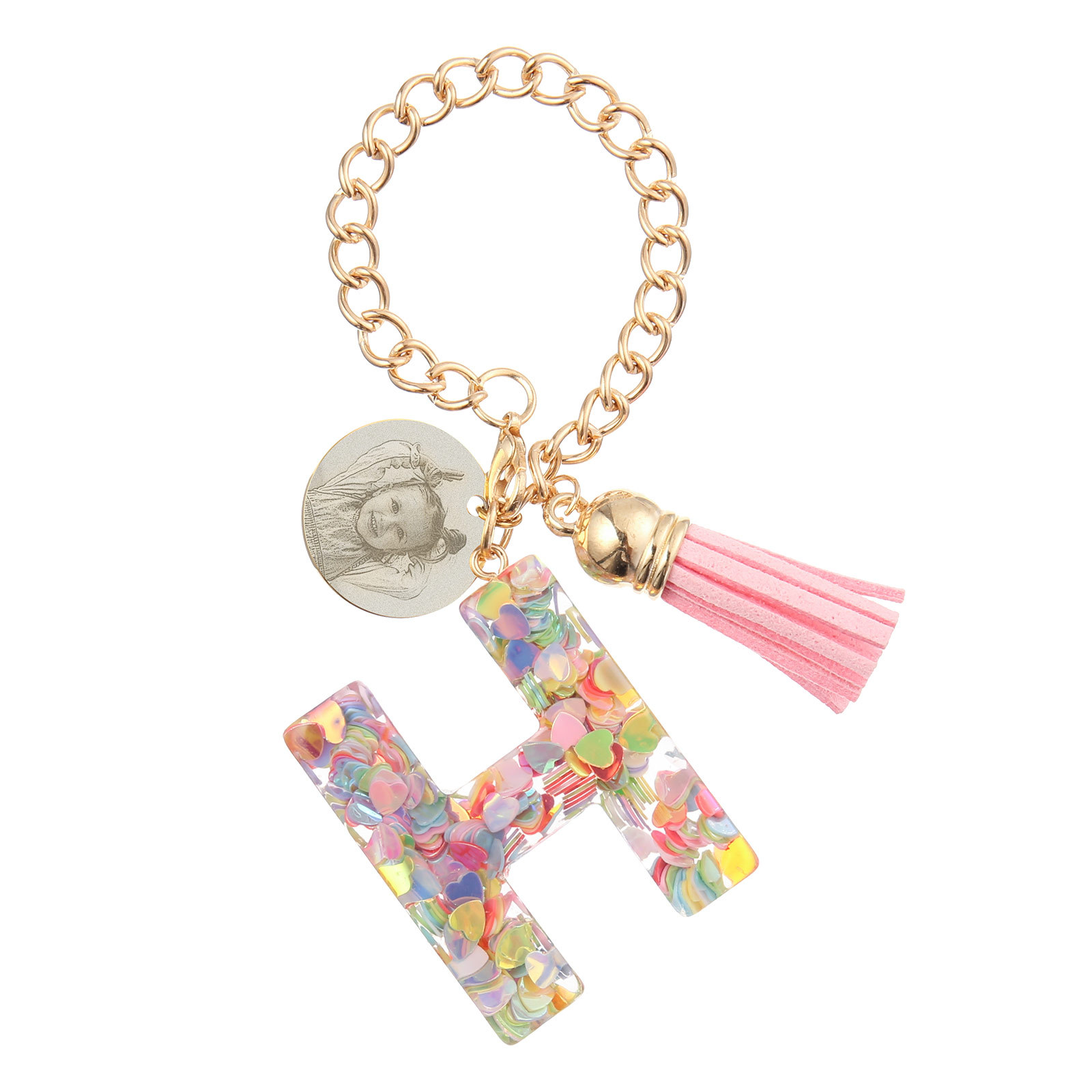 Etiqueta/Llavero con foto personalizada para mochila, botella