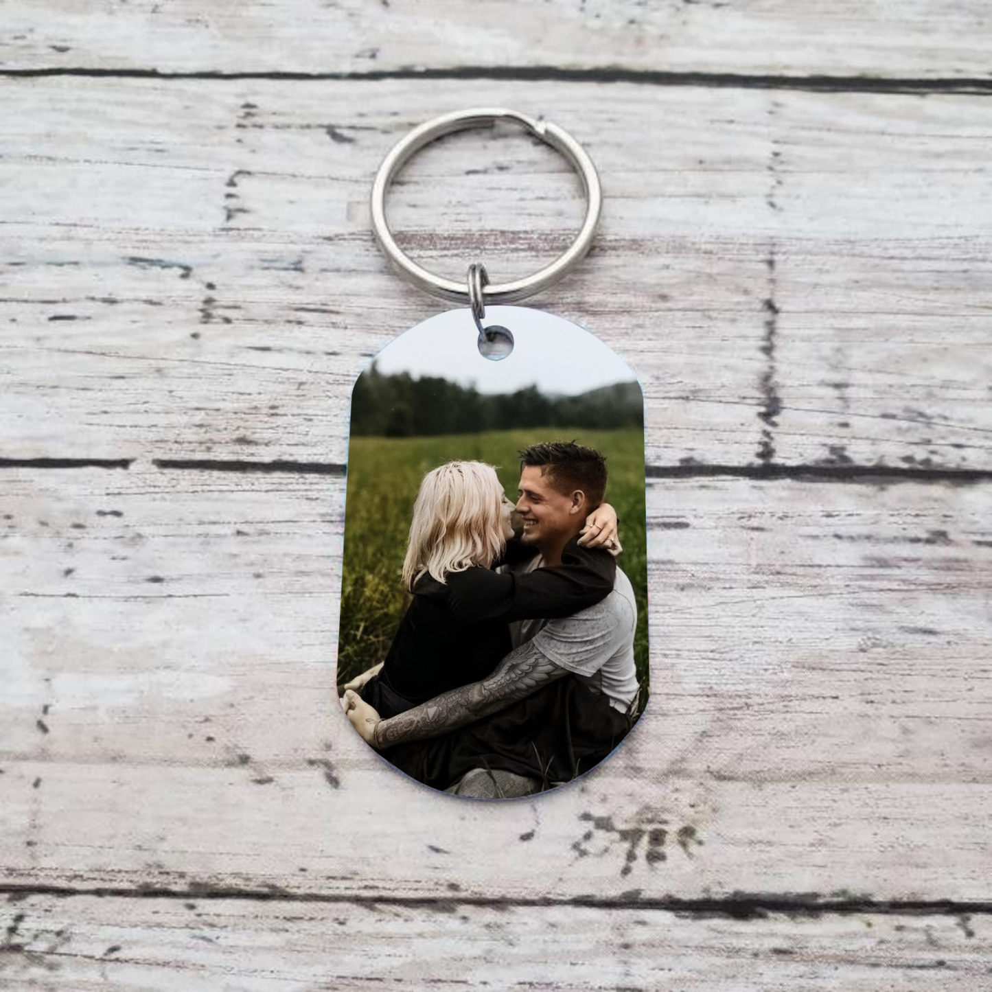 Llavero para pareja personalizado con 1 foto -Jessemade ES