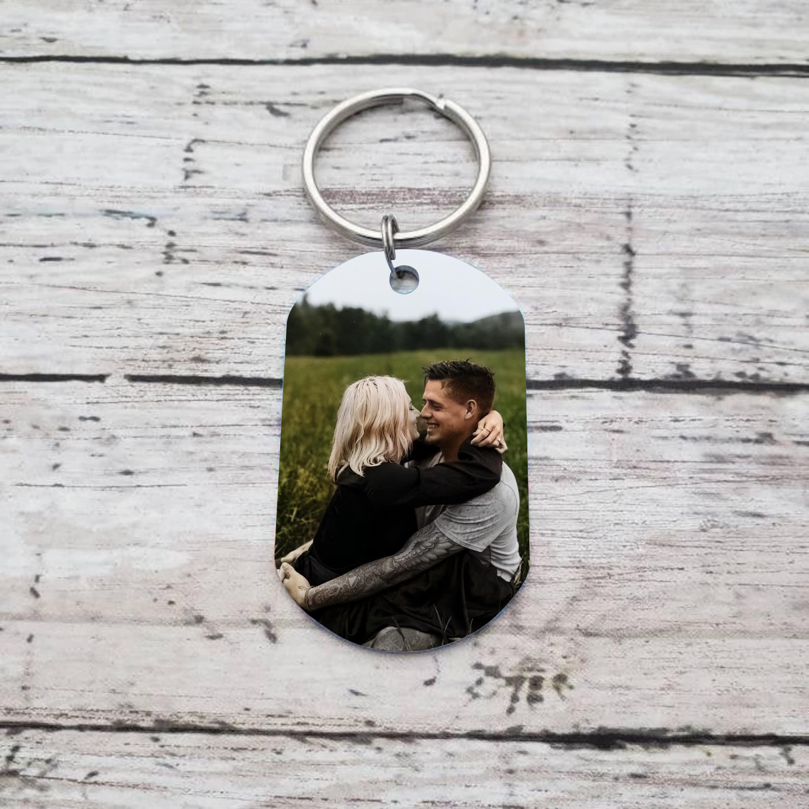 Llavero para pareja personalizado con 1 foto -Jessemade ES