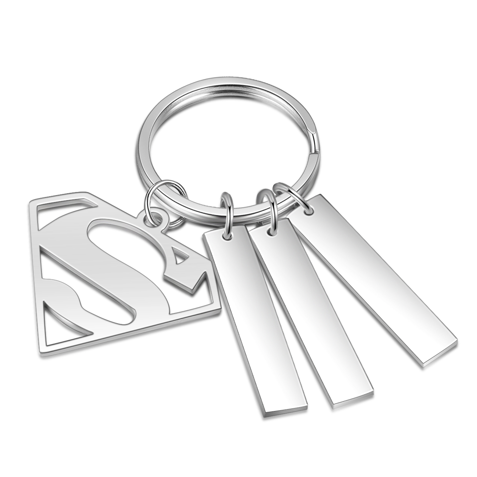 A mi papá - Llavero Superman con 3 nombres personalizados con texto-Jessemade ES