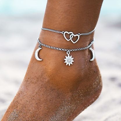 Pulsera de tobillo de mar para mujer pulsera de conchas