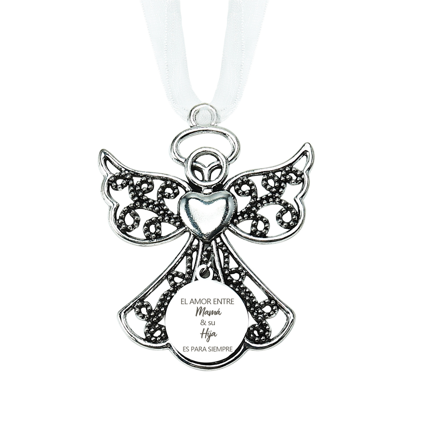 Navidad-Ornamento navideño de ángel amor entre mamá e hija